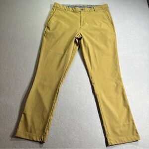 PUMA Dealer Tailored Mens Golf Pants 34x30 Khaki Tan Coconut Crush Stretch